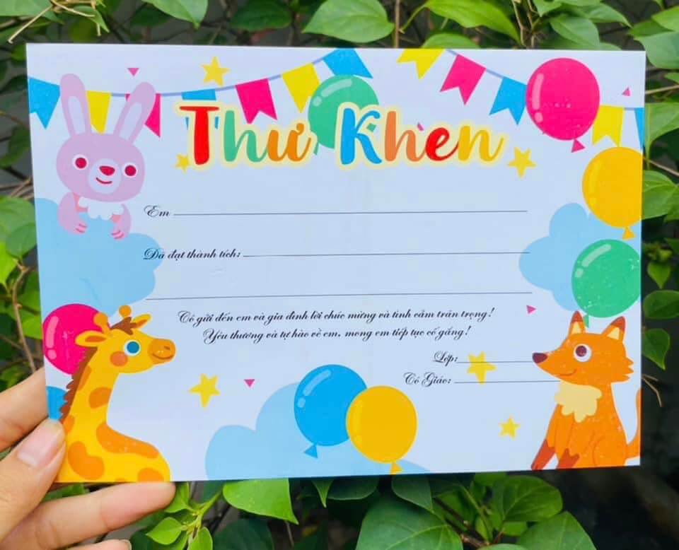 Thư khen khác với giấy khen