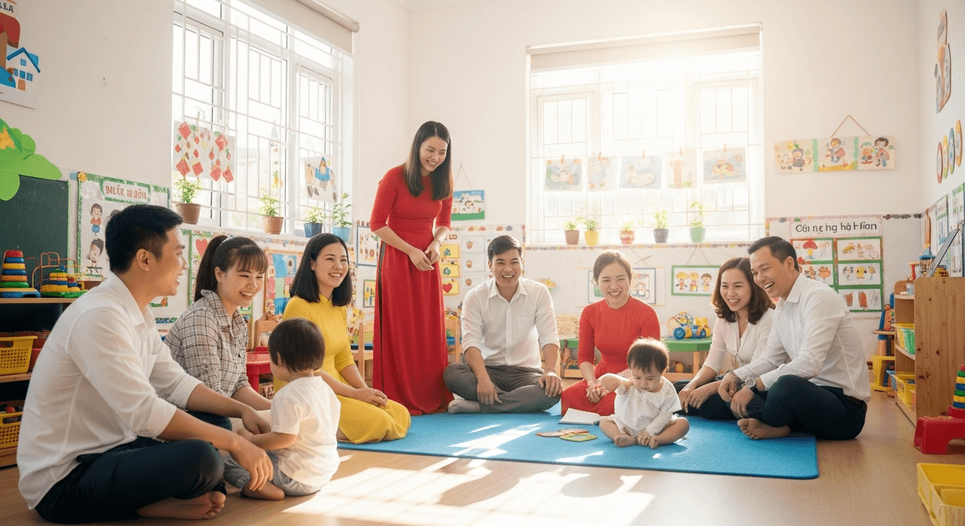 Thư mời họp phụ huynh mầm non: Mẫu chuẩn & Cách viết hiệu quả Mẫu thư mời họp phụ huynh mầm non chuẩn, rõ ràng thông tin