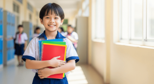 Hoc sinh lop mot Viet Nam vui ve cam nhieu quyen vo