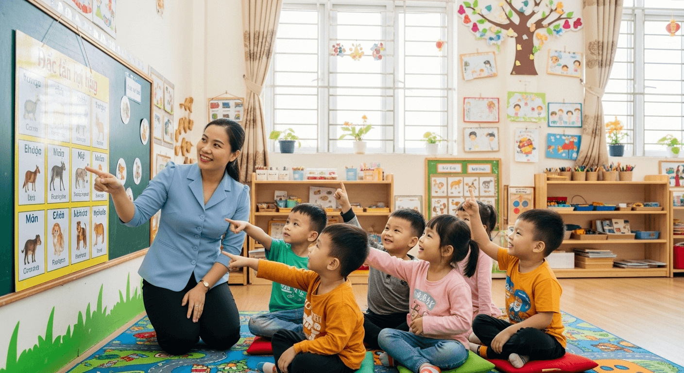 Trung Tâm Đào Tạo Giáo Viên Tiền Tiểu Học TPHCM Uy Tín, Chuyên Nghiệp Trẻ tiền tiểu học học toán và nhận biết chữ số