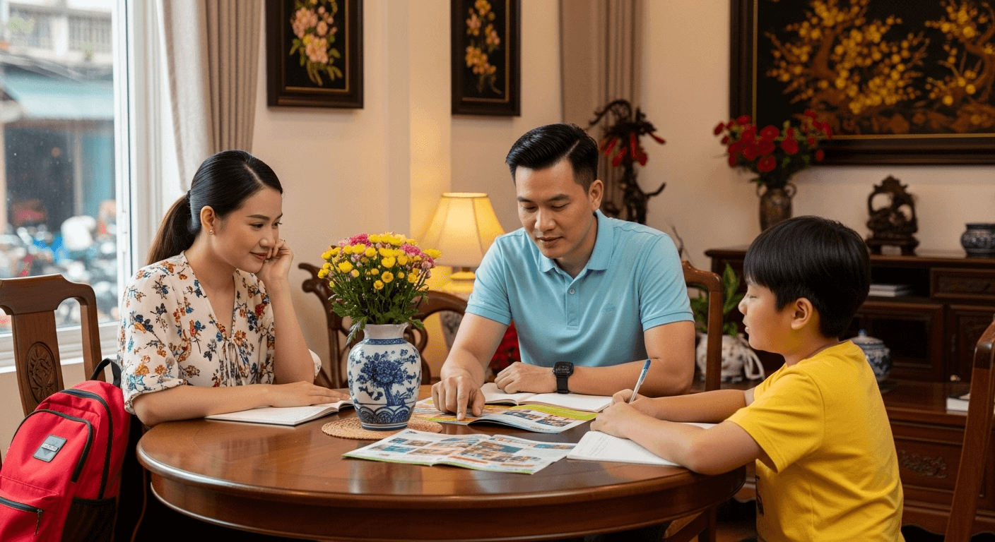 Giáo viên tận tình hướng dẫn trẻ trong giờ học tiền tiểu học