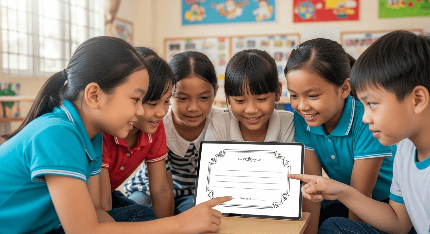 Hướng dẫn các bước tạo bằng khen online trên Canva