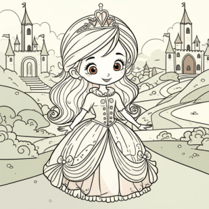 File Tranh Tô Màu Cho Bé 4-5 Tuổi Công Chúa