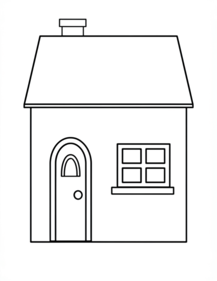 Tô Màu Ngôi Nhà Tranh tô màu ngôi nhà đơn giản cho bé mầm non