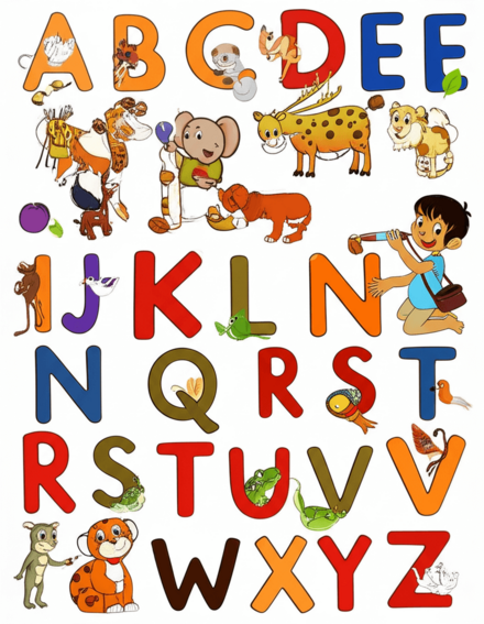 Tranh tô màu chữ cái