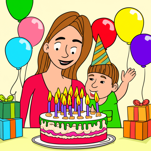 Tranh Tô Màu Chúc Mừng Sinh Nhật Mẹ