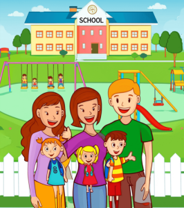 Tranh tô màu gia đình & trường học