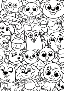 Tranh tô màu nhân vật hoạt hình