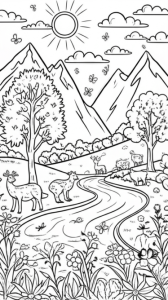 Tranh tô màu thiên nhiên