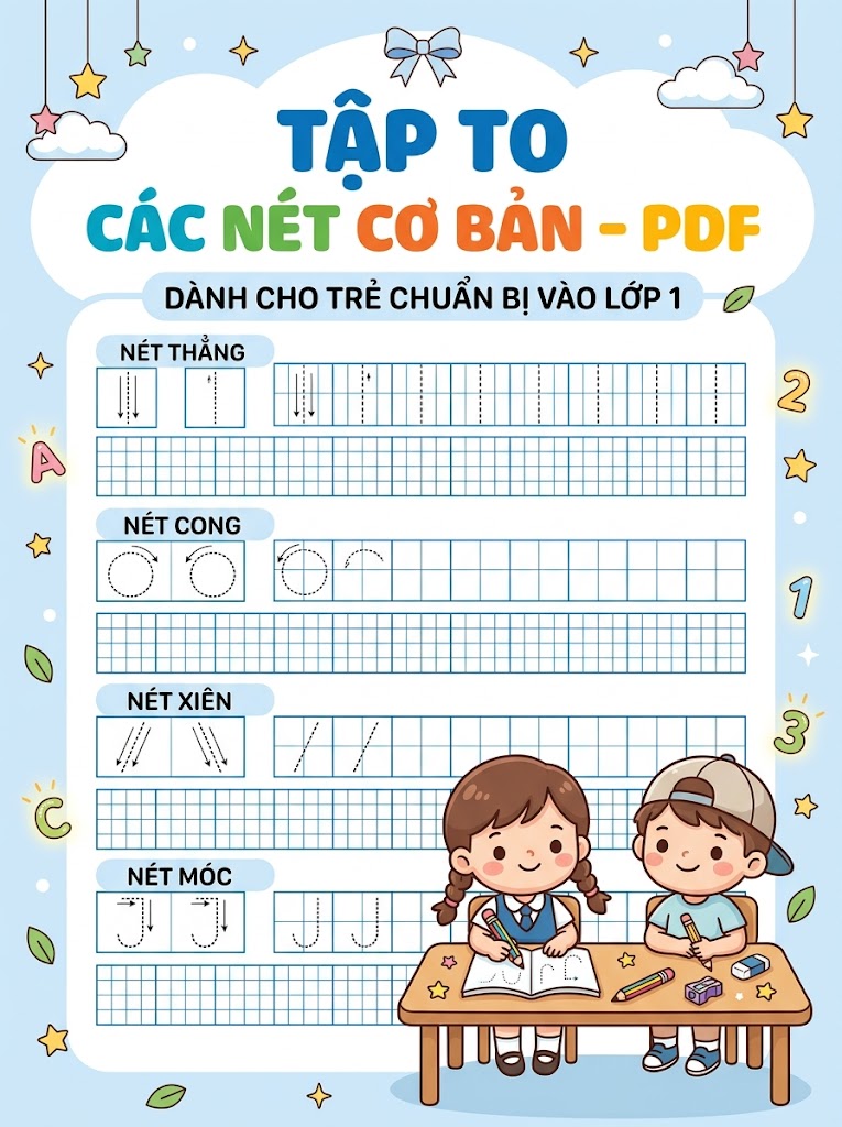 Tập Tô Các Nét Cơ Bản