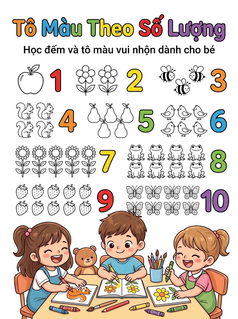 Tô Màu Theo Số Lượng
