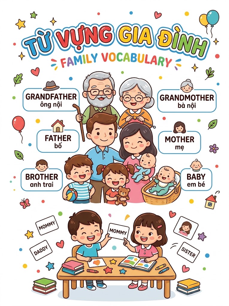 Từ vựng chủ đề gia đình
