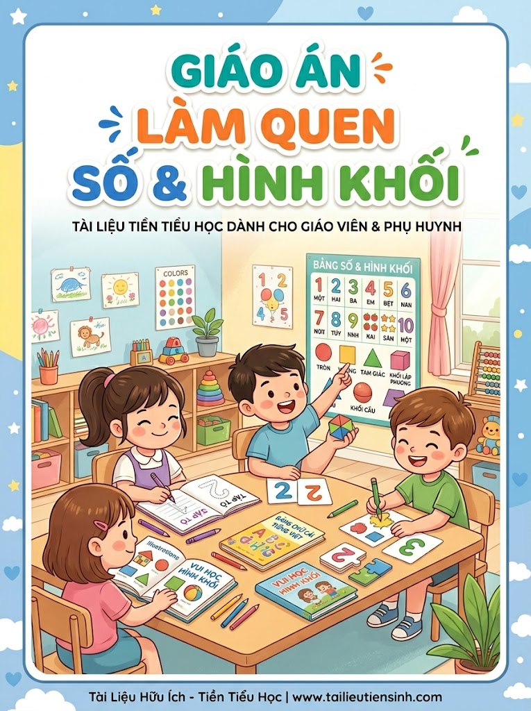 Giáo án làm quen số & hình khối