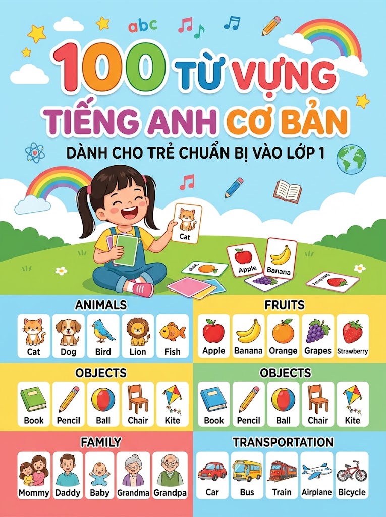 100 từ vựng tiếng Anh