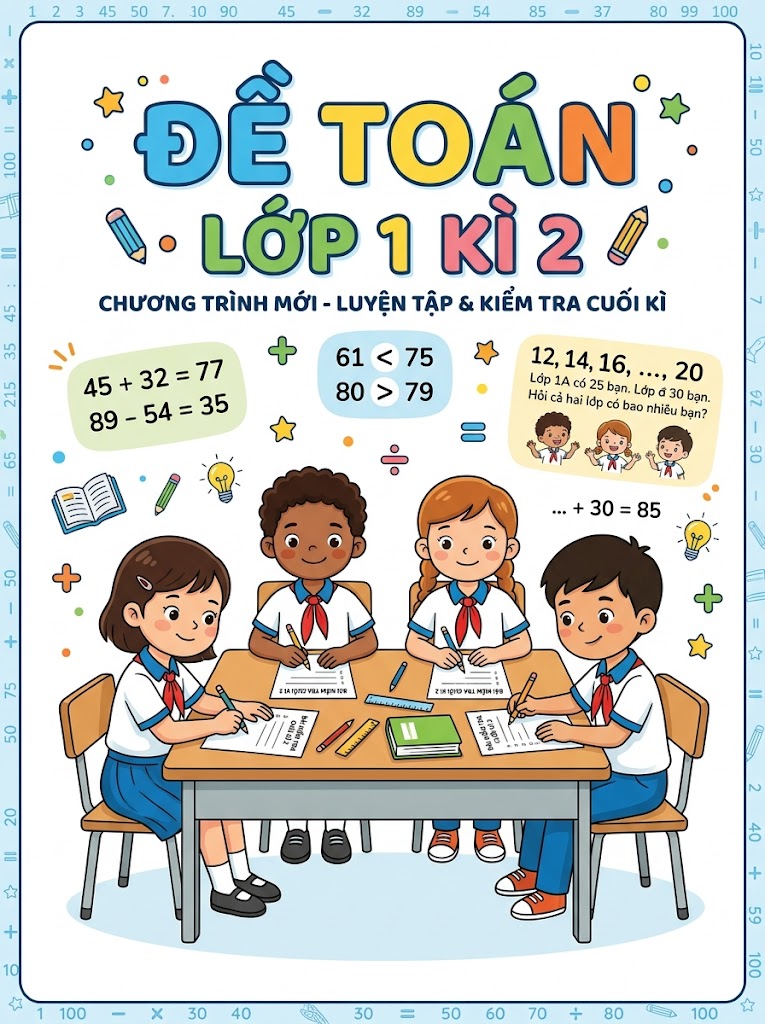 Đề Toán Lớp 1 (Chương Trình Mới) Kì 2