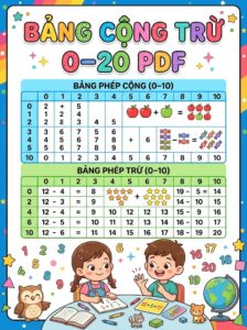 Bảng Cộng Trừ Trong Phạm Vi 20 PDF