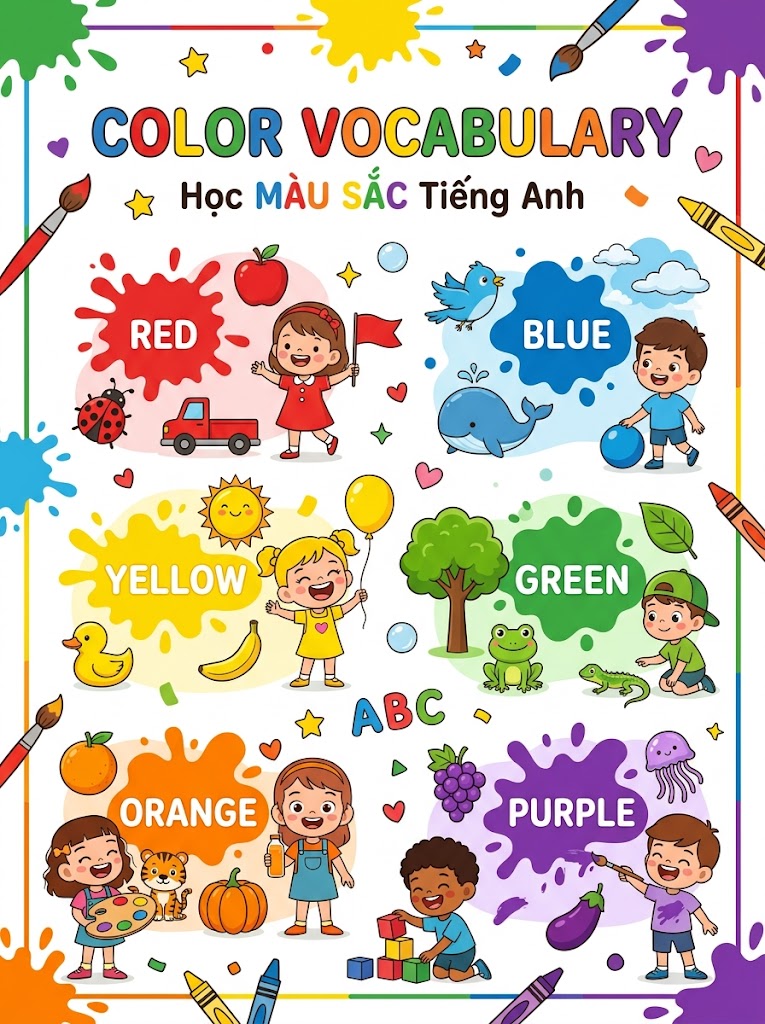 Từ vựng chủ đề màu sắc