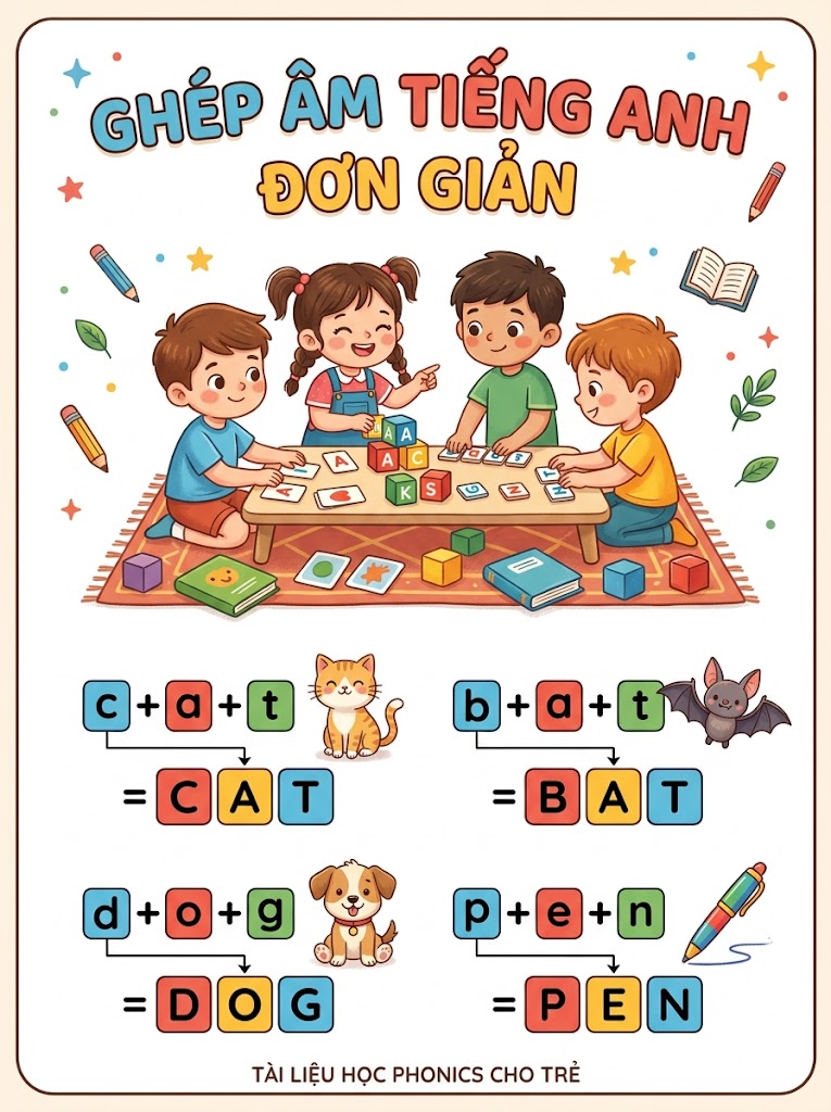 Ghép âm tiếng Anh đơn giản