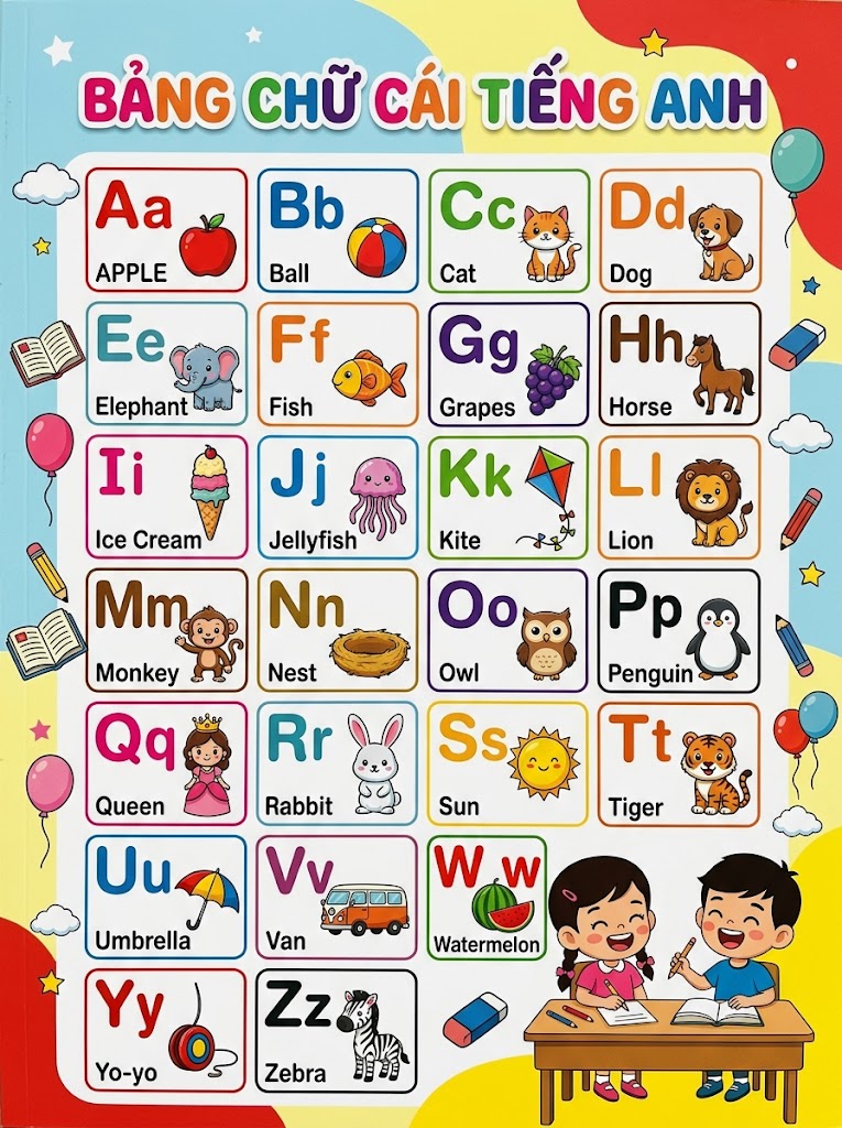 Bảng chữ cái tiếng Anh