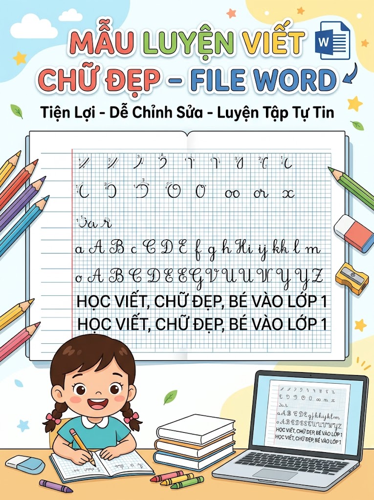 Mẫu Luyện Viết Chữ Đẹp File Word
