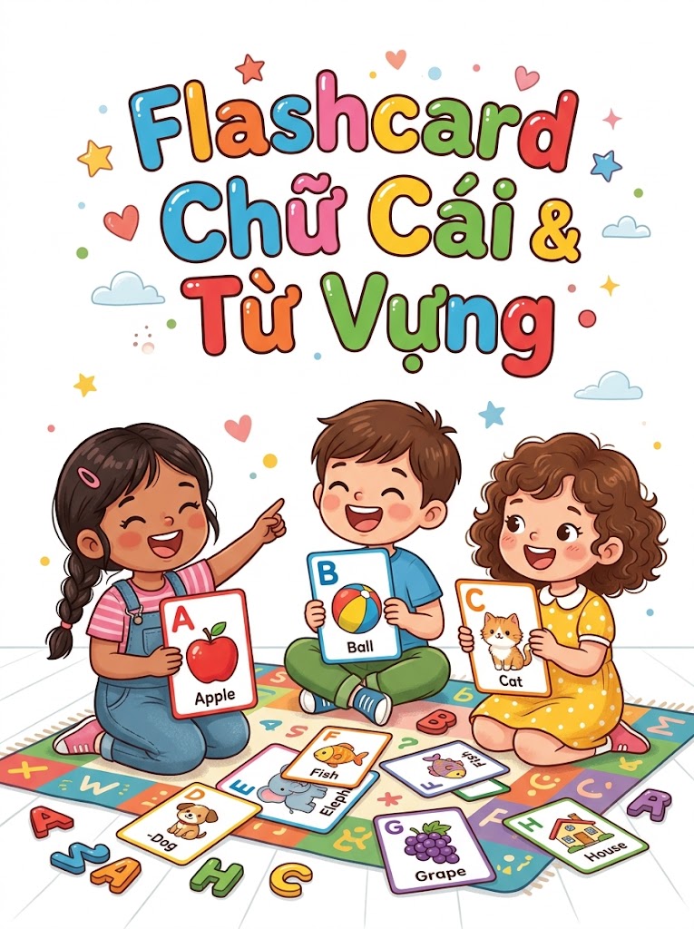 Flashcard chữ cái và từ vựng cơ bản