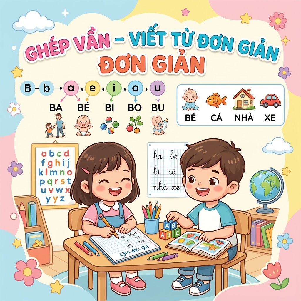 Ghép Vần, Viết Từ Đơn Giản